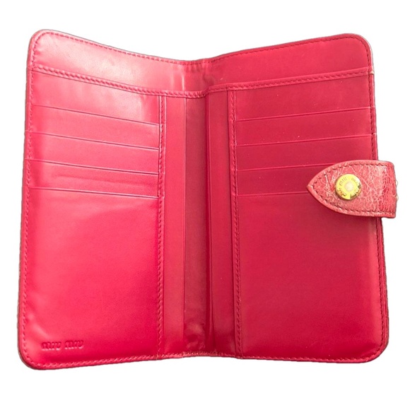 Miu Miu Wallet | Red Leather Kisslock Kiss Lock | Includes Box | VGUC - Picture 7 of 12